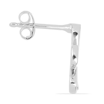 BUY NATURAL WHITE DIAMOND DOUBLE CUT GEMSTONE FLORAL EARRINGS IN 925 SILVER 